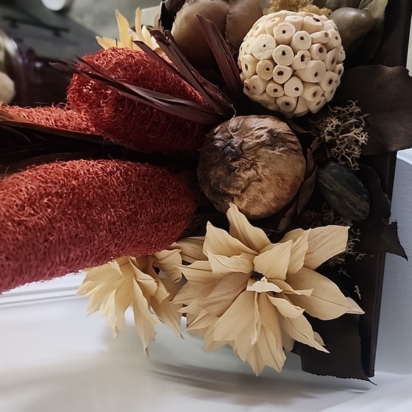 Dried Flower Bouquet with preserved autumn's foliage - Picture 5 of 9